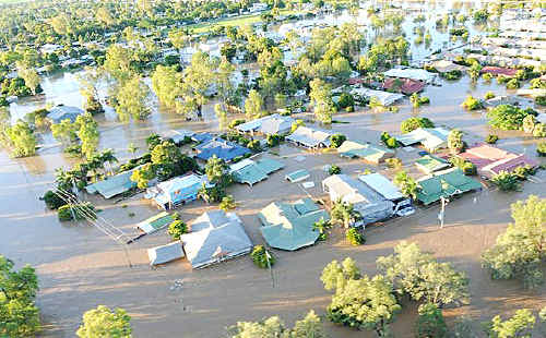 DEVALUED: Emerald’s recent floods saw many homes inundated in the town. file DEVALUED: Emerald’s recent floods saw many homes inundated in the town. file